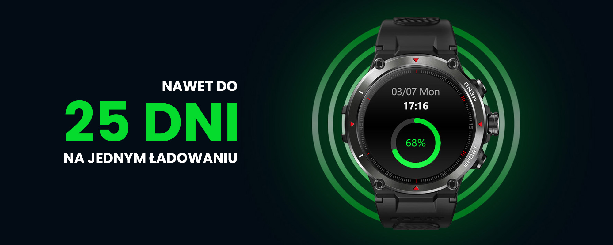 Smartwatch Zeblaze Stratos 2 - czarny
